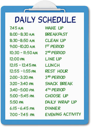 activities daily schedule